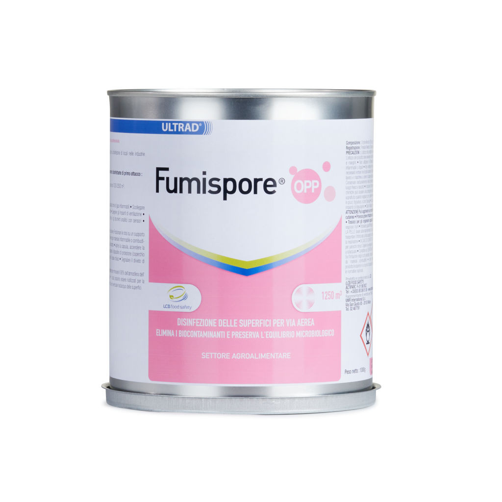 Disinfettante Fumispore OPP – Elimina fino al 99,99% batteri, muffe, lieviti e funghi – per volumi di 1250 – 2500 m3